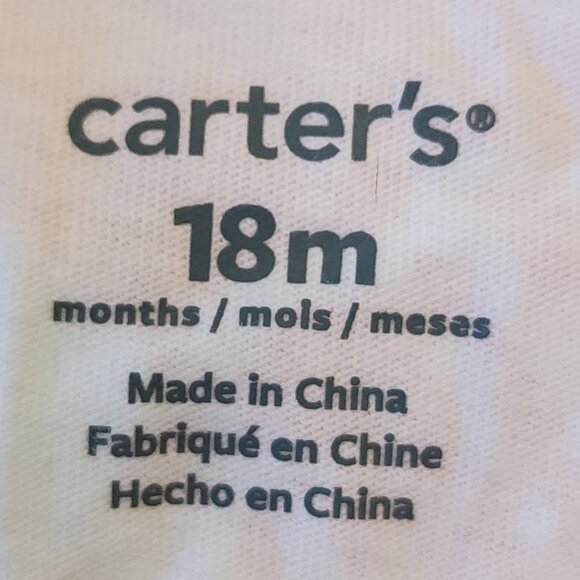 Carters - Pink Floral Bodysuit /Onesie Size 18 Months NWT - Picture 6 of 6